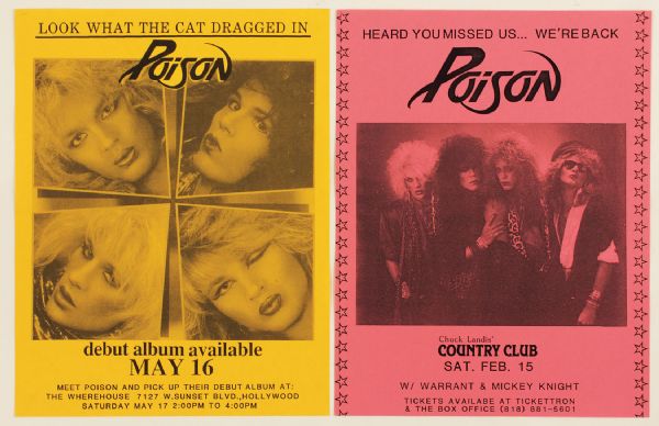 Original Poison Concert Flyers