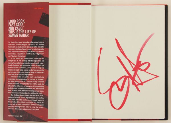 Sammy Hagar Signed Book