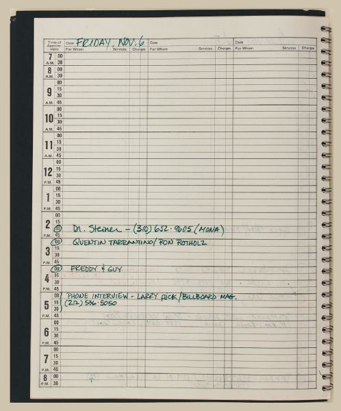 Madonna Handwritten Personal Date Book