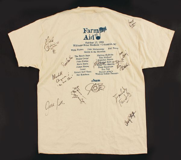 Performers Signed Farm Aid 96 Shirt