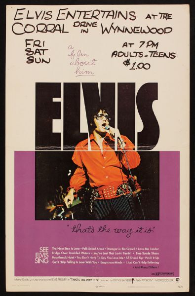 Elvis Presley "Thats The Way It Is" Display Poster