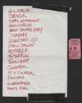 U2 War Tour Stage Used Handwritten Set List With Ticket