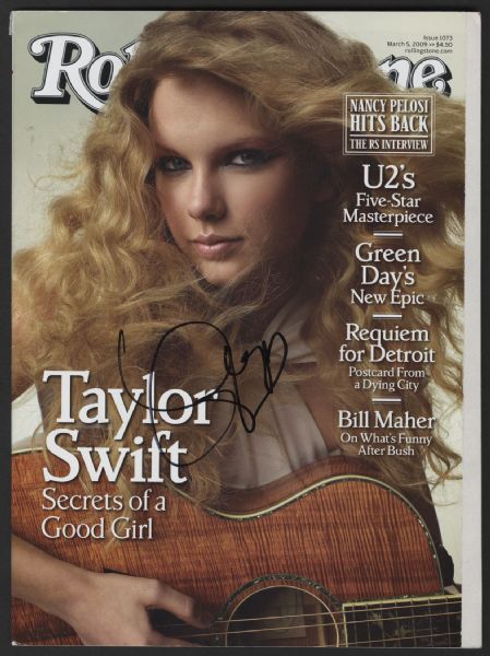 Taylor Swift Signed Rolling Stone Magazine