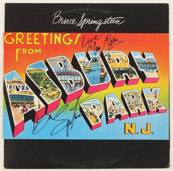 Bruce Springsteen and Clarence Clemons Signed "Greetings From Asbury Park" Album