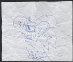 Michael Jackson Signed Hand Drawn Portrait