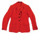 Michael Jackson Owned and Worn Red Riding Jacket From Neverland
