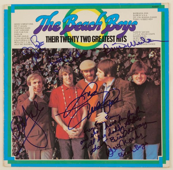 The Beach Boys Signed "Twenty Two Greatest Hits" Album