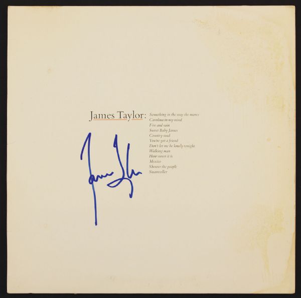 James Taylor Signed "Greatest Hits" Album