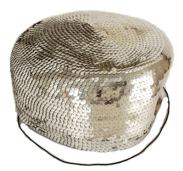 Liza Minnelli Owned and Worn Silver Sequin Hat