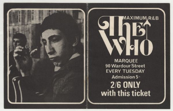 The Who Original Marquee Club Concert Ticket