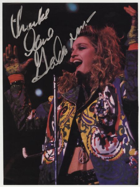 Madonna Signed Tour Book Page