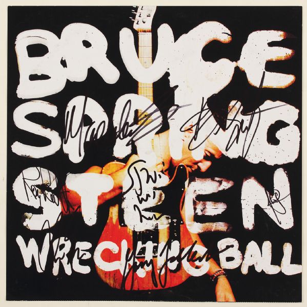 Bruce Springsteen & E Street Band Signed Wrecking Ball Album Flat