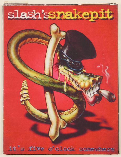 Slash Original Snakepit 1995 Tour Program Artwork