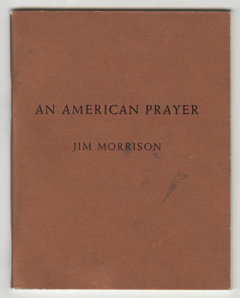 Jim Morrison Original "An American Prayer" Booklet