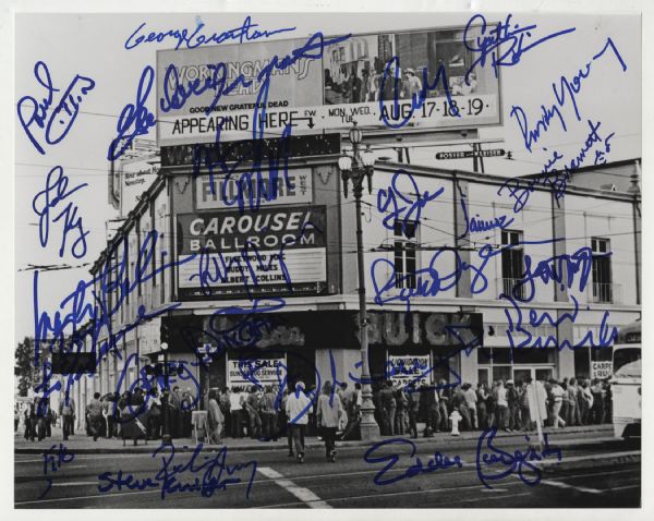Fillmore West 14 x 11 Photograph Signed by 22 Performers