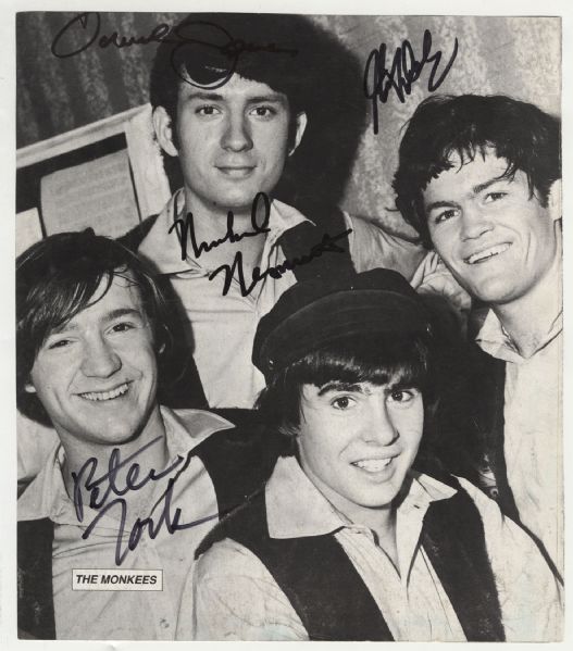 The Monkees Signed Magazine Page