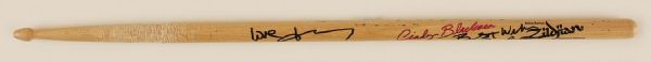 Eric Clapton & Cindy Blackman Signed Stage Used Custom Made Drumstick