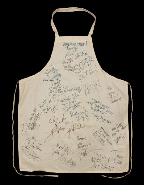 Bruce Springsteen et al Signed & Inscribed Chefs Apron