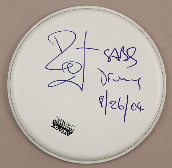 Black Sabbath Bill Warn Signed Drum Head