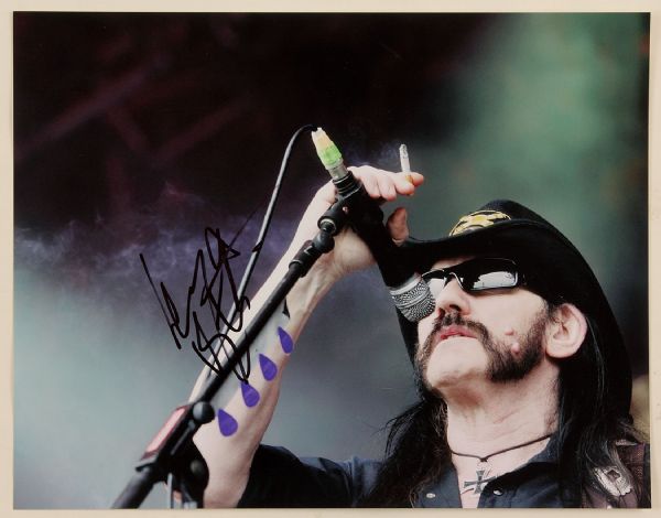 Motorhead Lemmy Kilmister Signed 11 x 14 Photograph