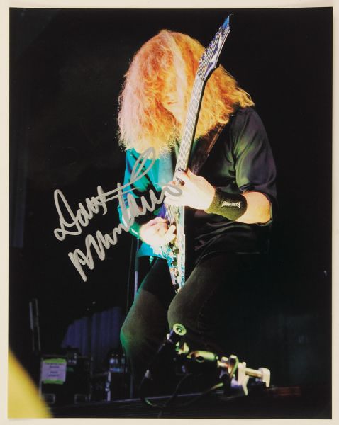 Megadeth Dave Mustaine Signed 11 x 14  Photograph
