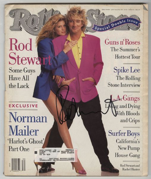 Rod Stewart Signed "Rolling Stone" Magazine
