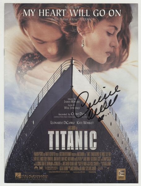 Celine Dion Signed Titanic  "My Heart Will Go On" Sheet Music
