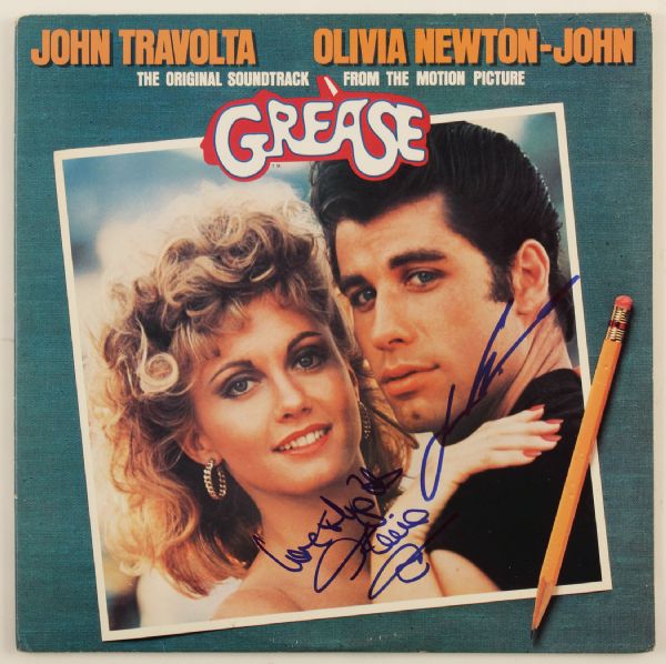 John Travolta and Olivia Newton John Signed "Grease" Soundtrack