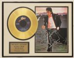 Michael Jackson "Billie Jean" Signed With Handwritten Lyrics  Gold Record Award