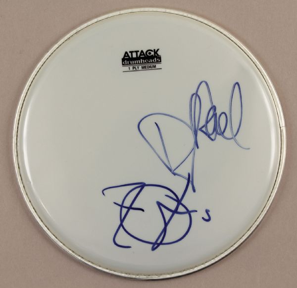 Darryl Hall & John Oates Signed Drum Head