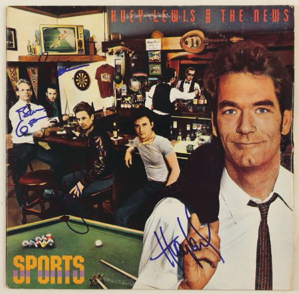 Huey Lewis & The News Signed "Sports" Album