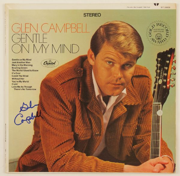 Glen Campbell Signed "Gentle On My Mind"