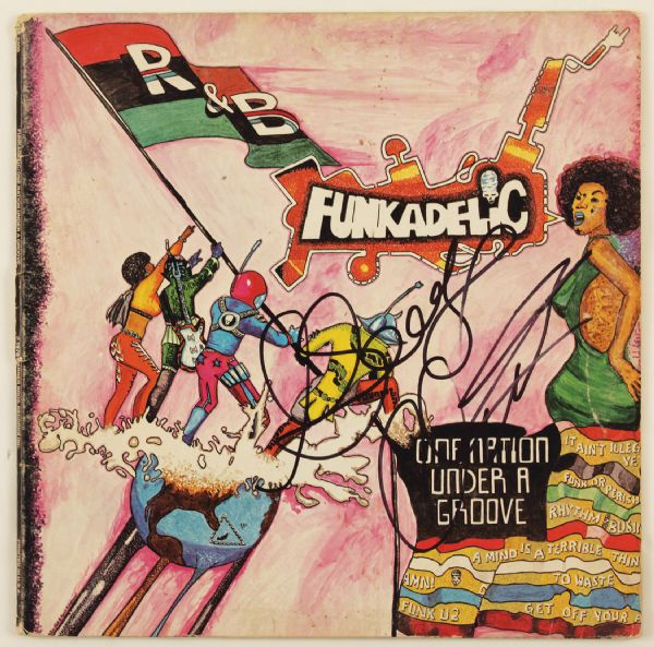 George Clinton Signed Funkadelic "One Nation Under a Groove" Album