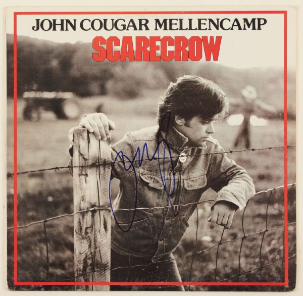 John Cougar Mellencamp Signed "Scarecrow" Album