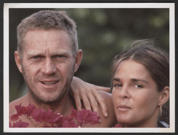 Steve McQueen & Ali McGraw Original Linda McCartney Stamped Photograph 