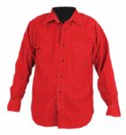 Michael Jackson Owned & Worn Red Corduroy Shirt