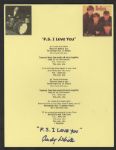 Beatles Andy White Signed "P.S. I Love You" Lyrics