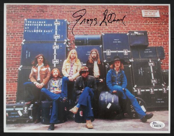 Allman Brothers Band Gregg Allman Signed Fillmore East Photograph