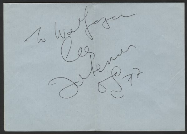 John Lennon 1972 Signed Inscription and Drawing