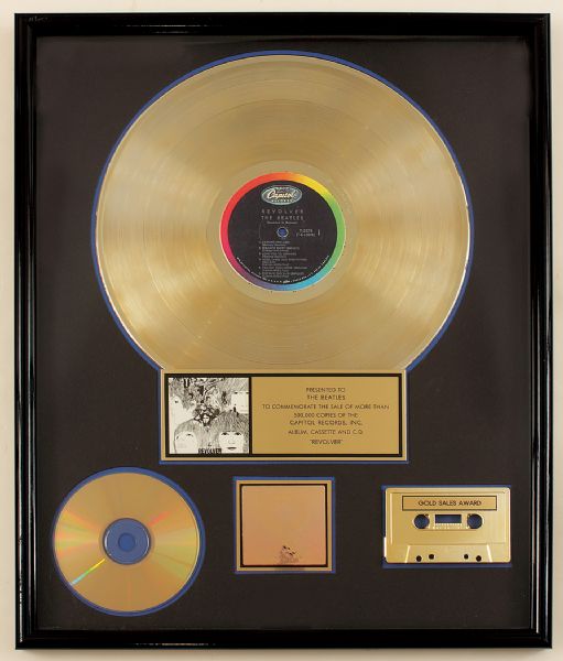 Beatles "Revolver" Original RIAA Gold Record Album Award