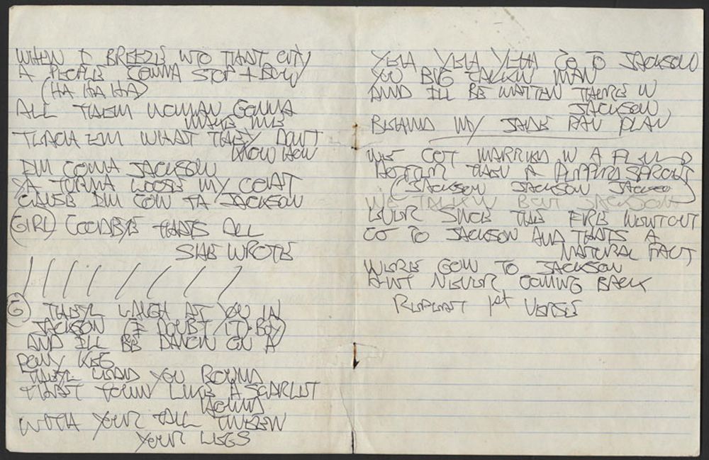 Lot Detail - INXS Michael Hutchence Handwritten 