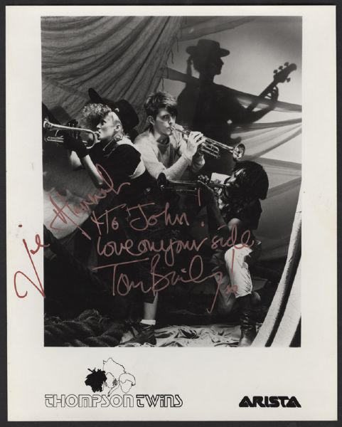 Thompson Twins Signed & Inscribed Photograph