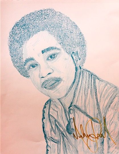 Michael Jackson Original Signed Drawing Of Smokey Robinson