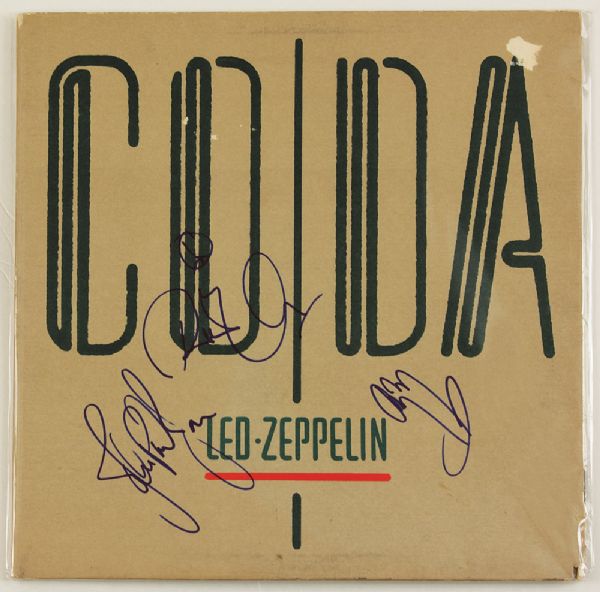 Led Zeppelin Signed "Coda" Album Cover