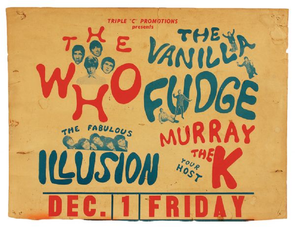 The Who Only Known Concert Poster from Commack, New York 1967