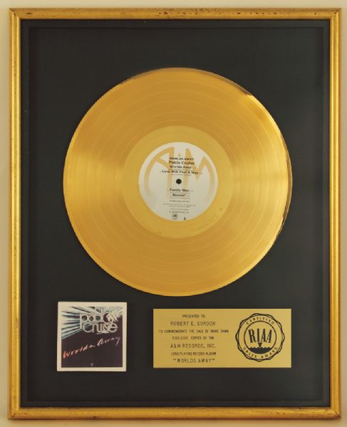 Pablo Cruise "Worlds Away" Original RIAA Gold LP Record Album Award