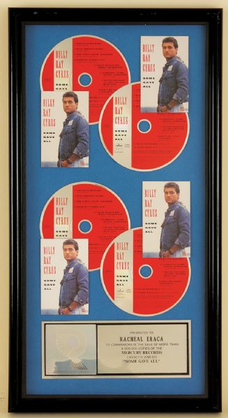 Billy Ray Cyrus "Some Gave All" Original Platinum Award