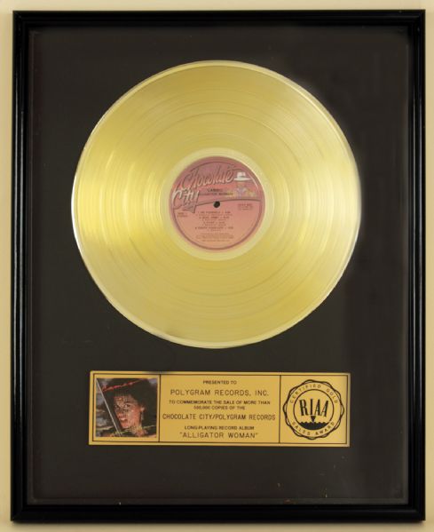 Cameo "Alligator Woman" Original RIAA Gold Album Award