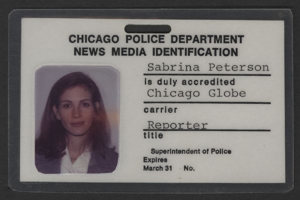 Julia Roberts Original "I Love Trouble" ID Movie Prop