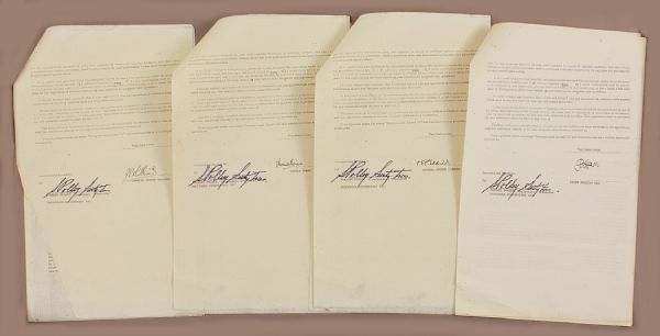 Badfinger Signed Stan Polley Original Business Management Contracts